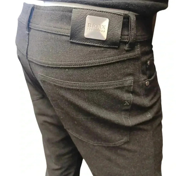 Brax Dark Grey Straight Leg Trouser Pants Size 34 - Picture 6 of 10